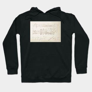 Liszt | Dedication with handwritten score by Franz Liszt Hoodie